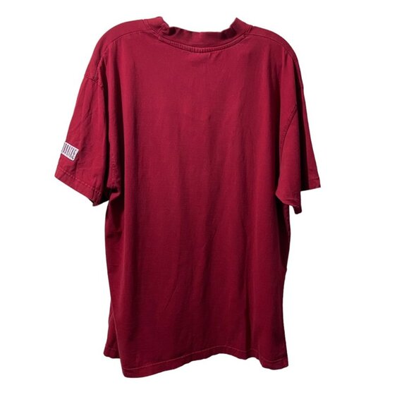 RedOak Sportwear Arkansas Razorback Football T-Shirt XL Embroidered Burgundy Red - Picture 3 of 10